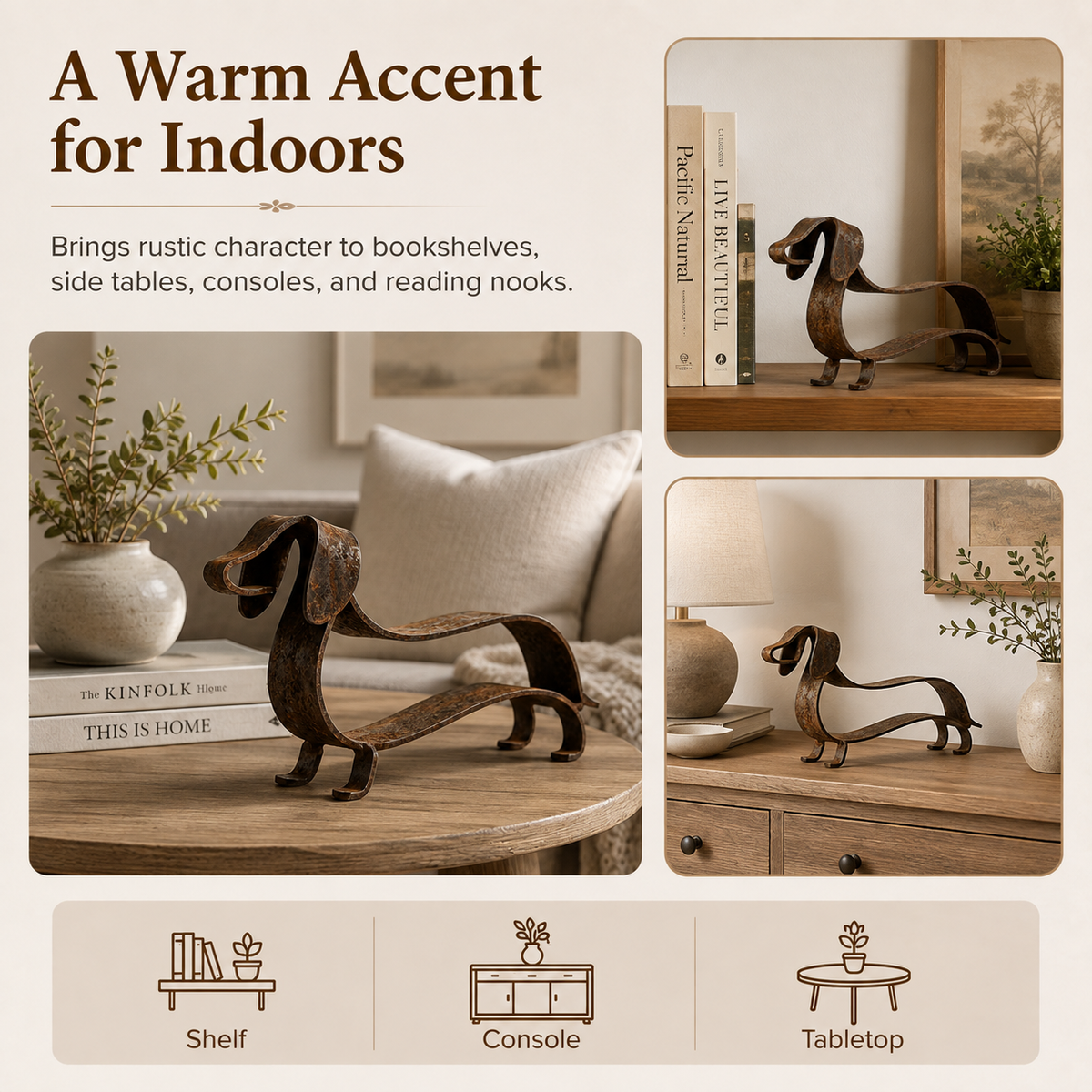 RustyDox – Rustic Dachshund Decorative Statue
