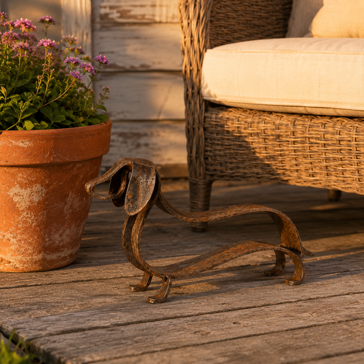 RustyDox – Rustic Dachshund Decorative Statue