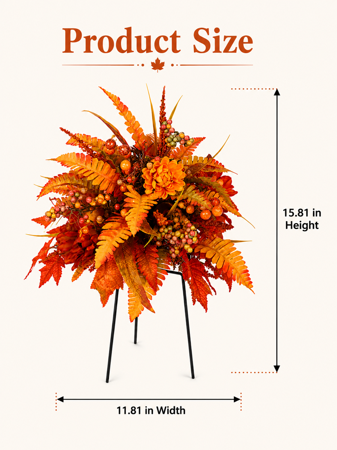 AutumnCharm – Decorative Fall Floral Garden Stake