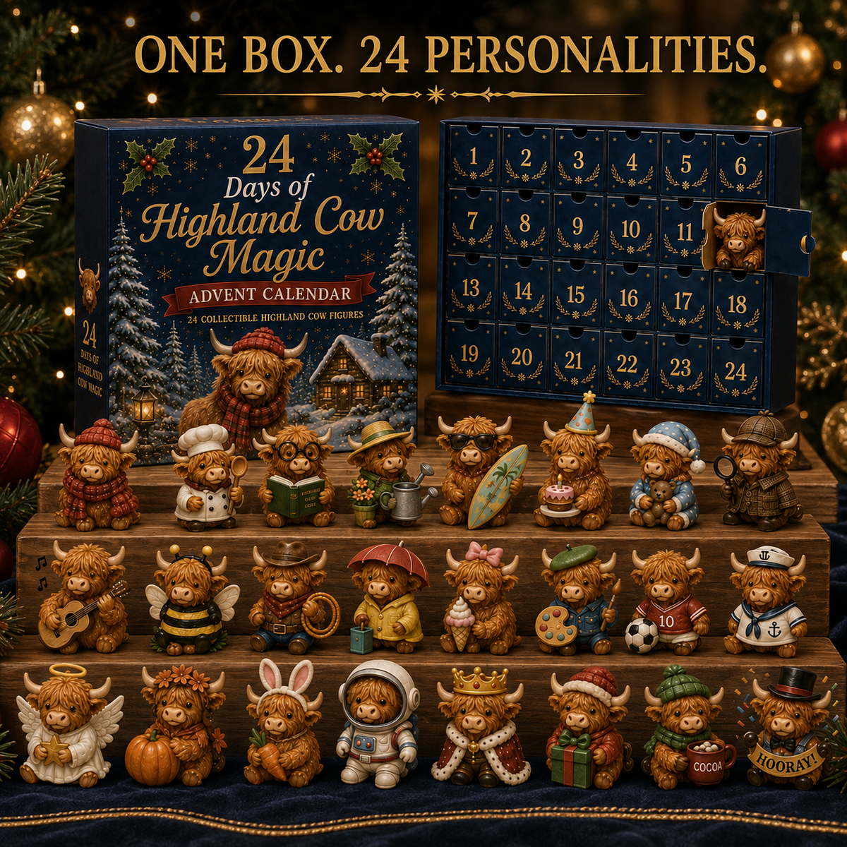 HighlandHerd – 24-Day Collectible Cow Advent Calendar