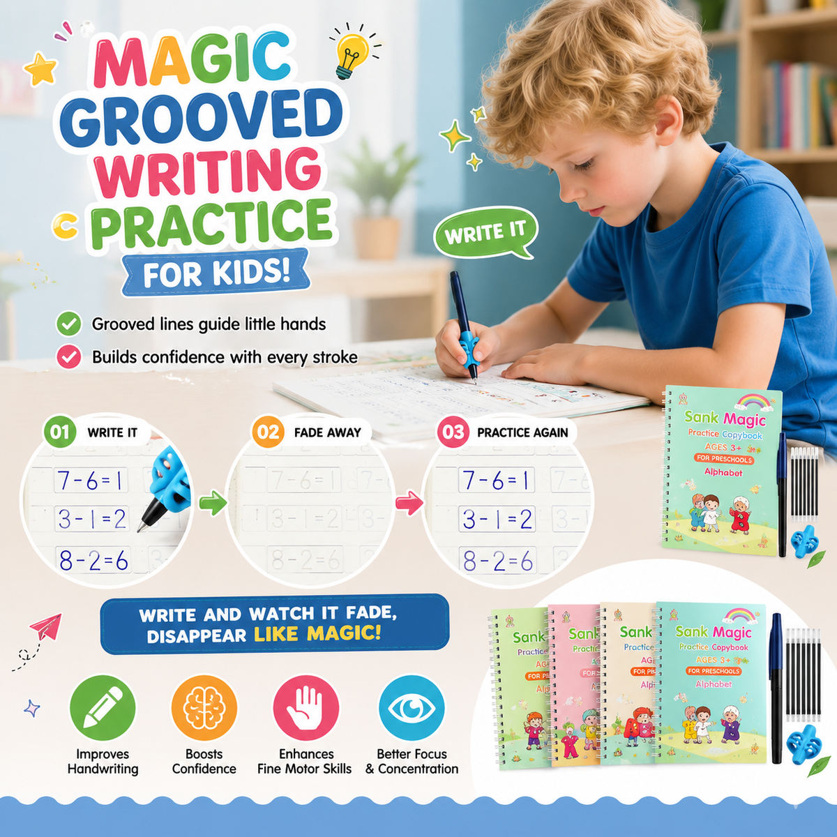 MagicScript – Reusable Children’s Writing Copybooks