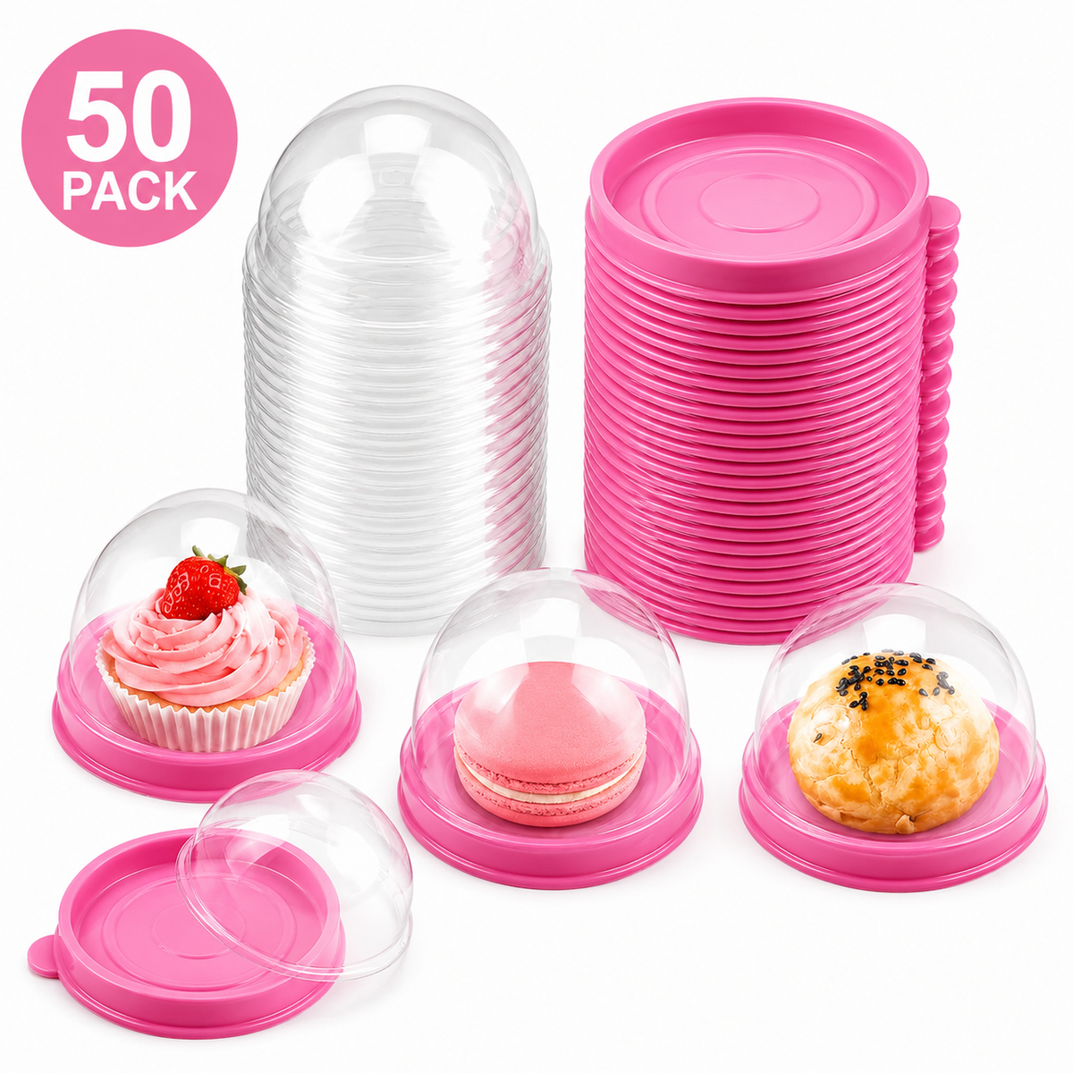 SweetShowcase – Clear Dome Dessert Containers