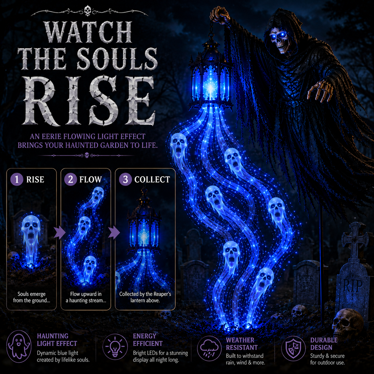 NightReaper – Solar-Powered Halloween Outdoor Display