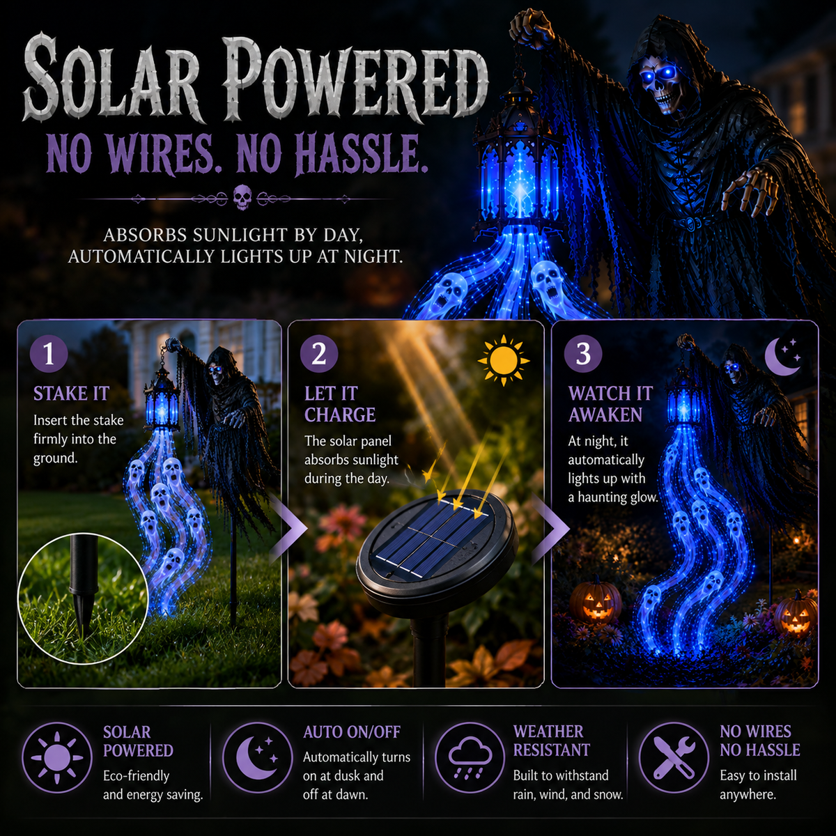 NightReaper – Solar-Powered Halloween Outdoor Display
