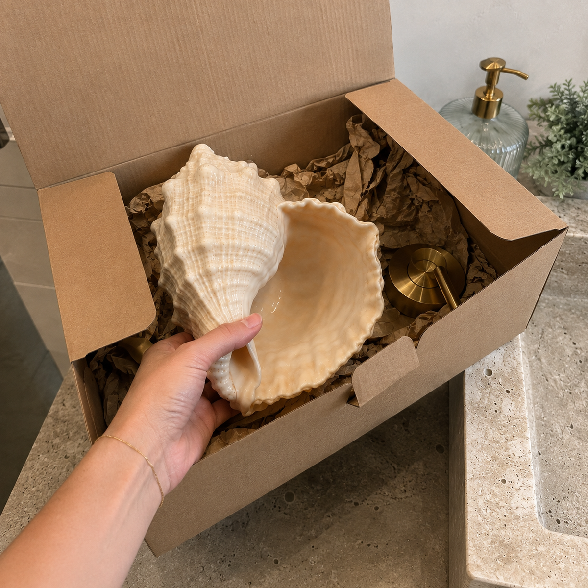 CoastalMuse – Sculptural Waterfall Sink Faucet