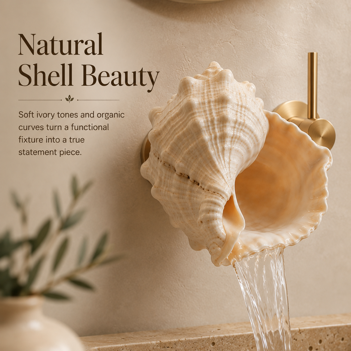 CoastalMuse – Sculptural Waterfall Sink Faucet