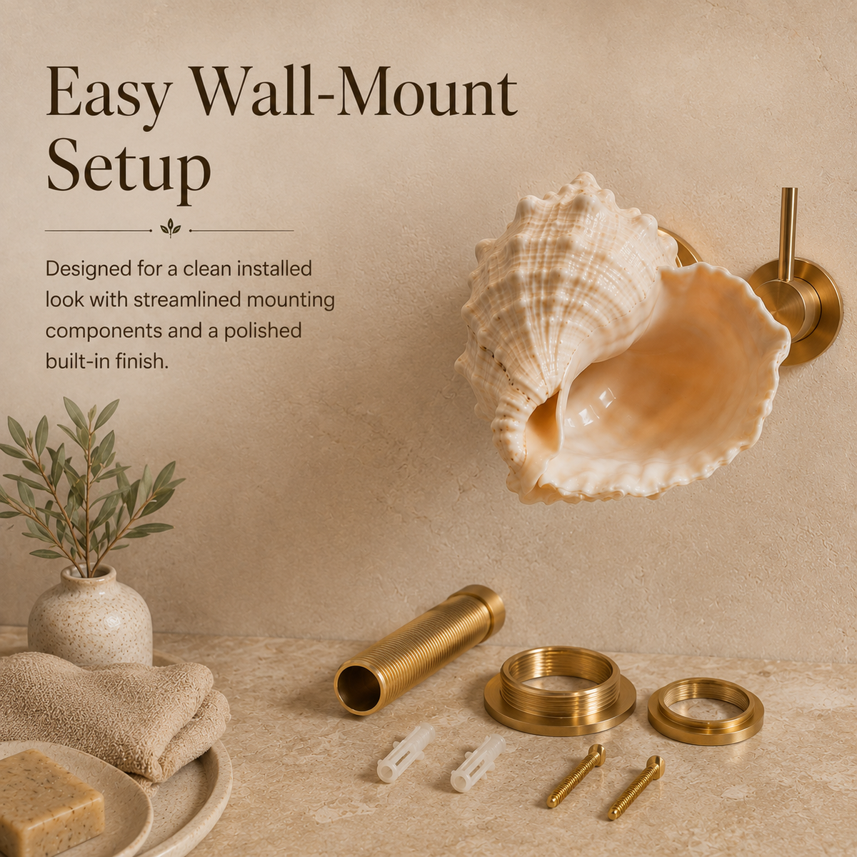 CoastalMuse – Sculptural Waterfall Sink Faucet