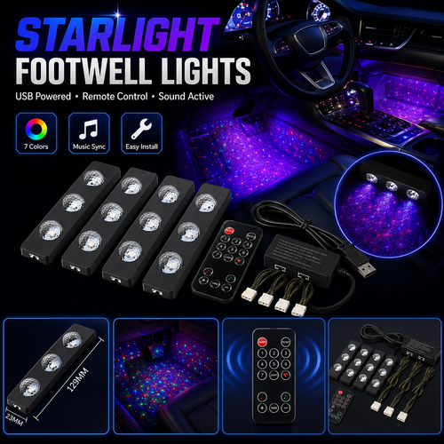 StarAura – 7-Color Car Interior Lighting Kit