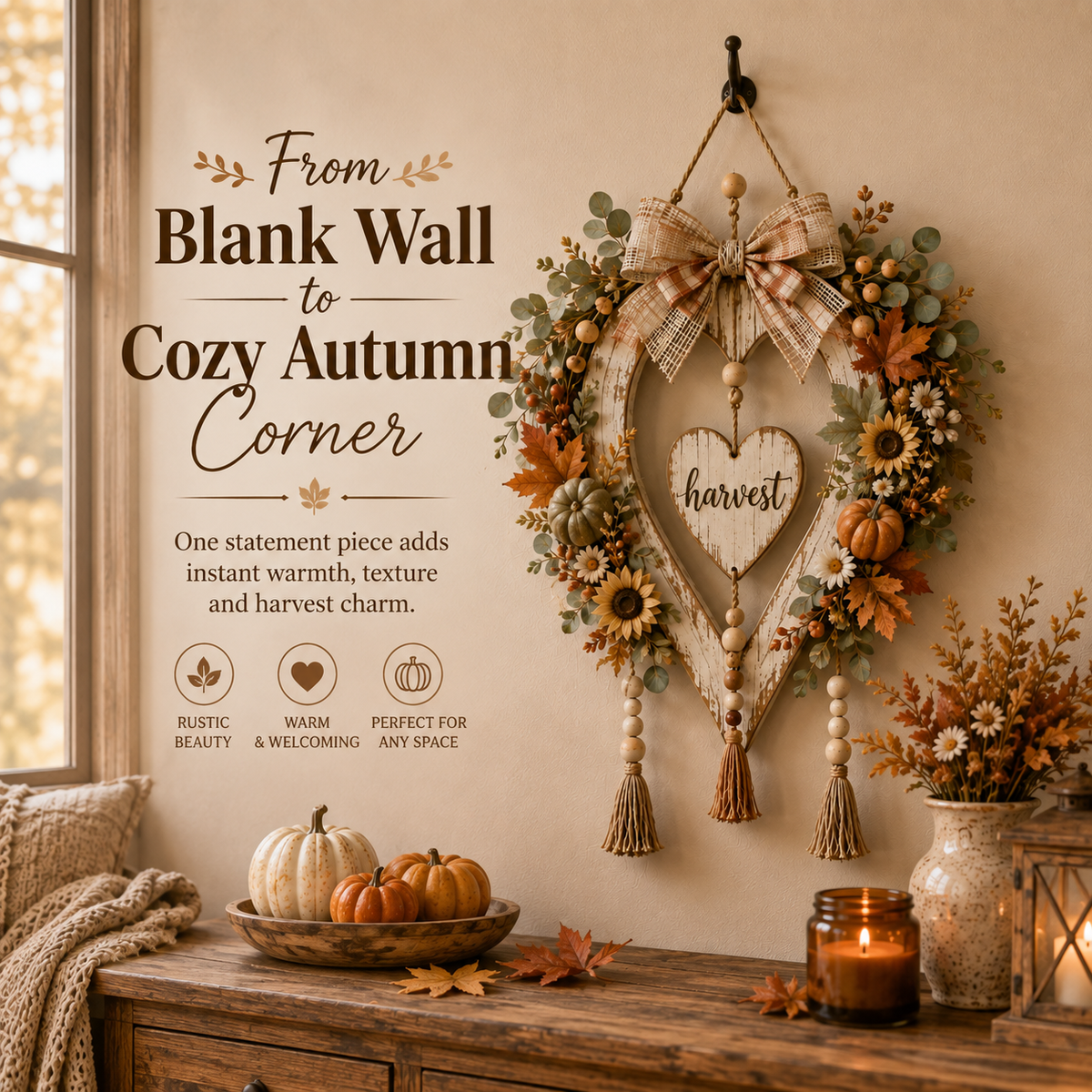 AutumnHeart – Harvest Pumpkin Farmhouse Decor
