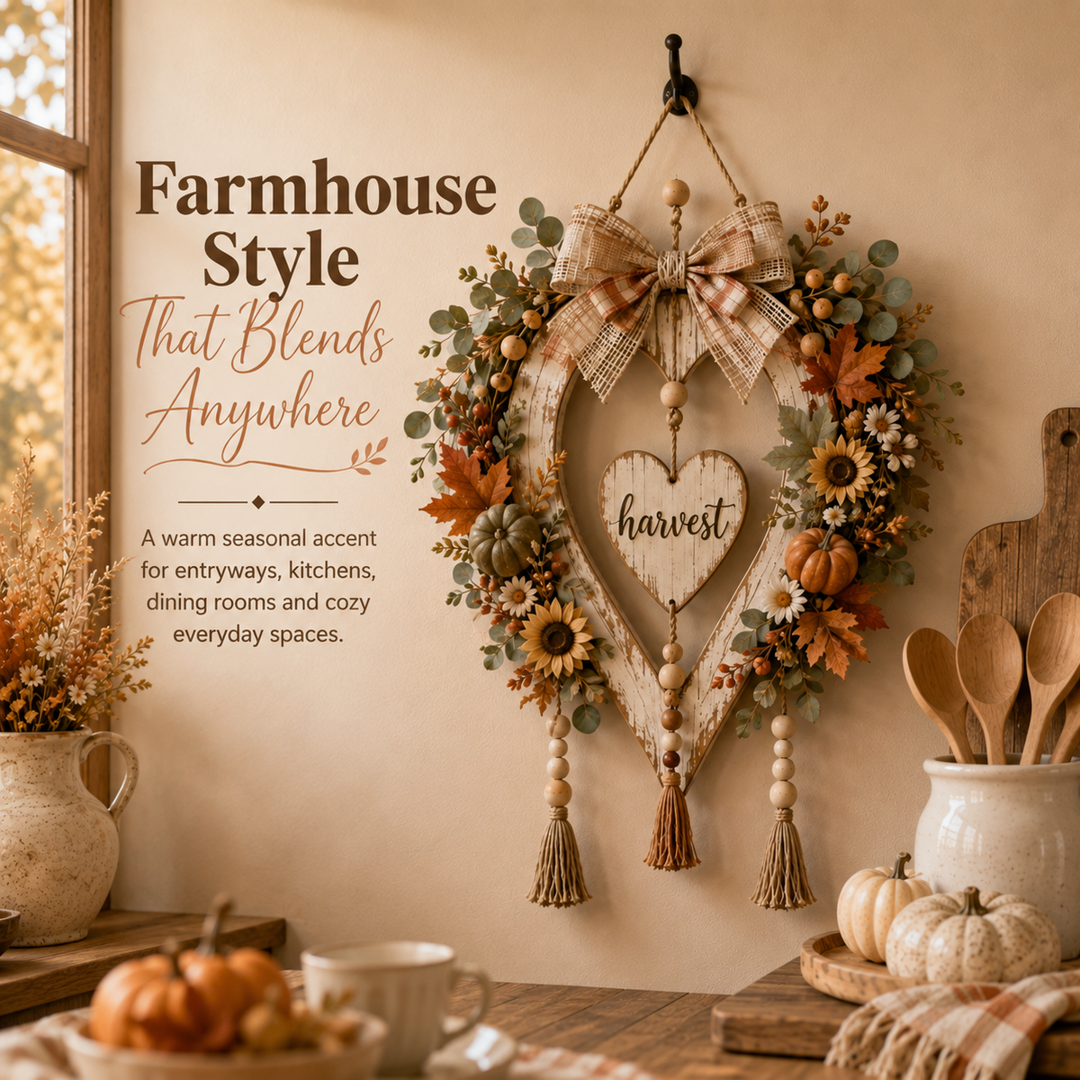AutumnHeart – Harvest Pumpkin Farmhouse Decor