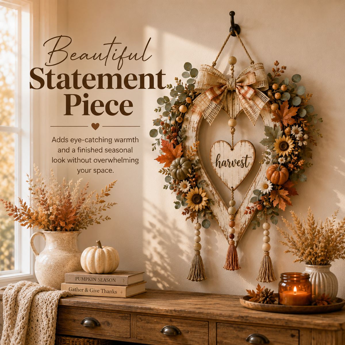 AutumnHeart – Harvest Pumpkin Farmhouse Decor