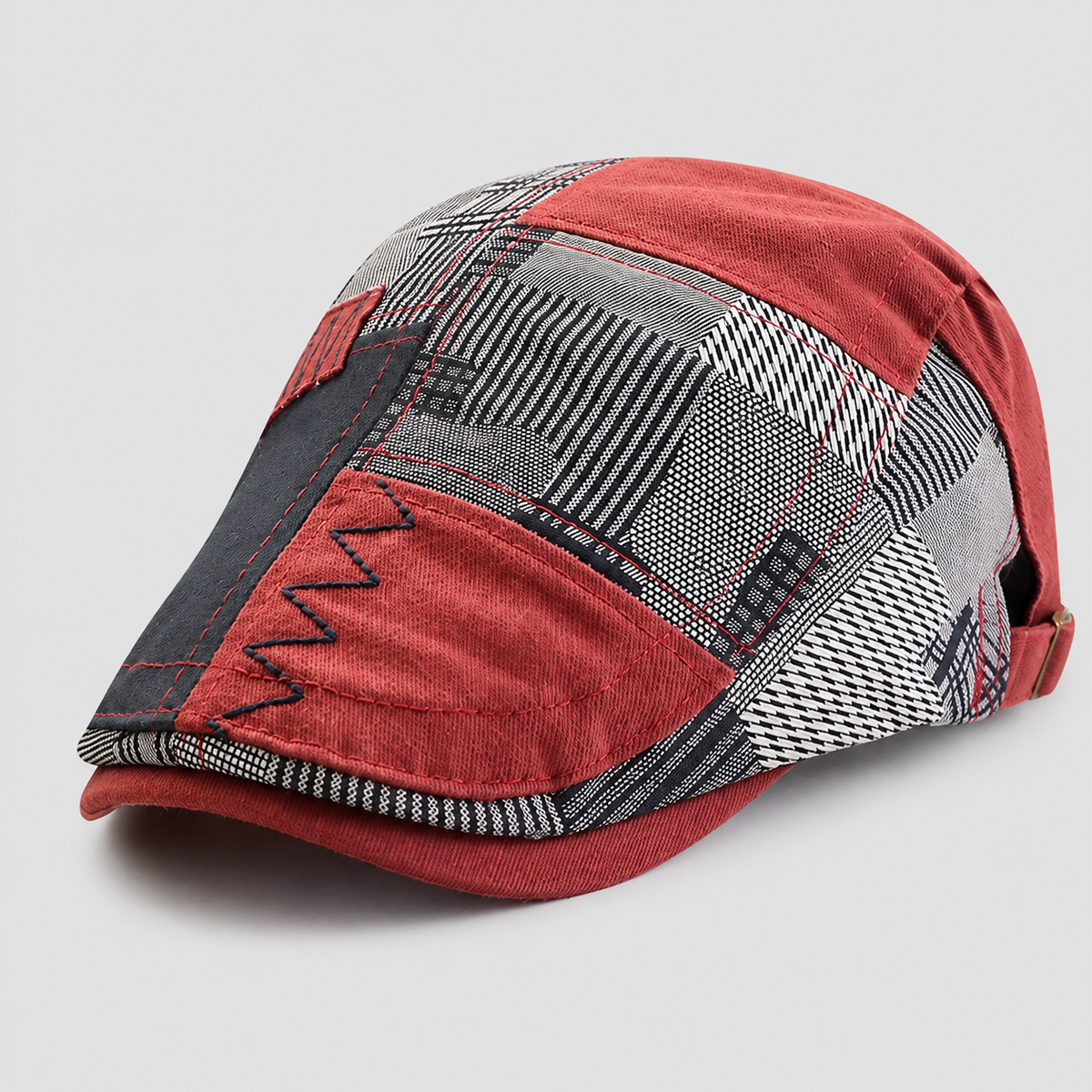 VintageVale – Classic Patchwork Newsboy Cap