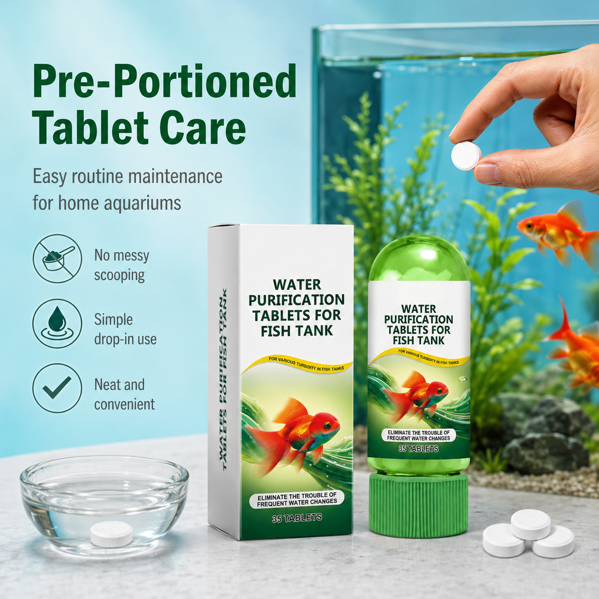 CrystalClarity – Aquarium Water Purification Tablets