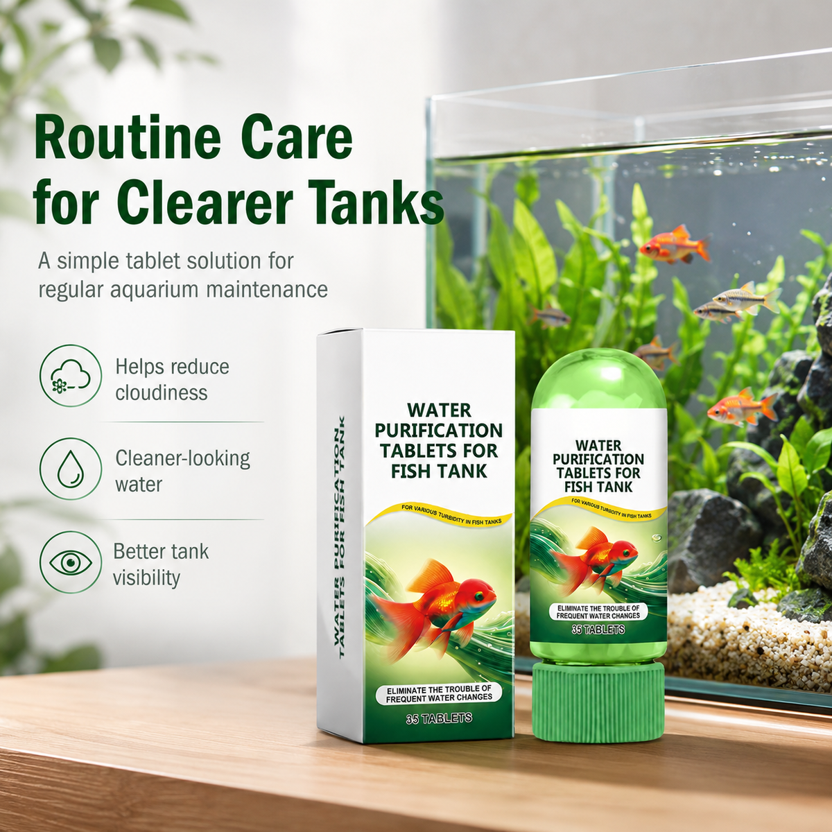 CrystalClarity – Aquarium Water Purification Tablets
