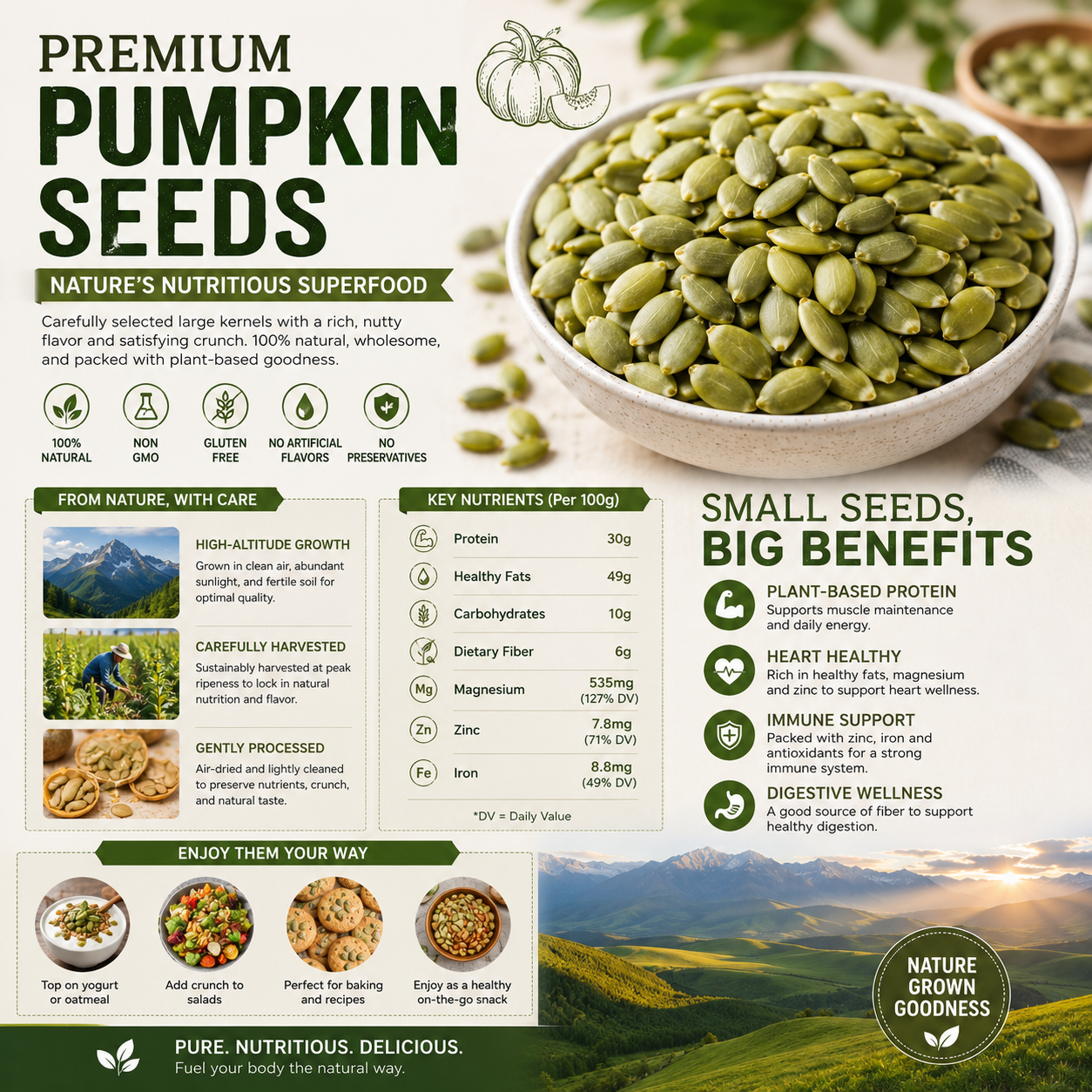 NatureCrunch – Gourmet Roasted Pumpkin Seeds