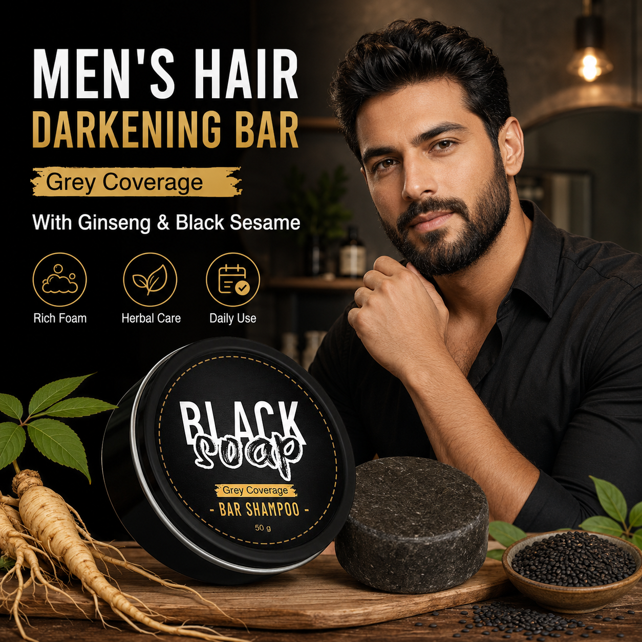 DarkBloom – Color-Enhancing Shampoo Bar