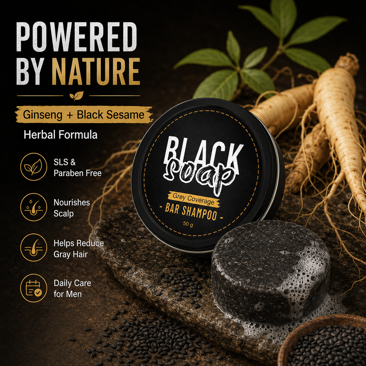 DarkBloom – Color-Enhancing Shampoo Bar