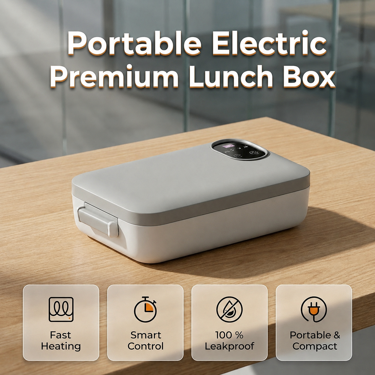 HeatBox – 900ml Rechargeable Electric Lunch Box