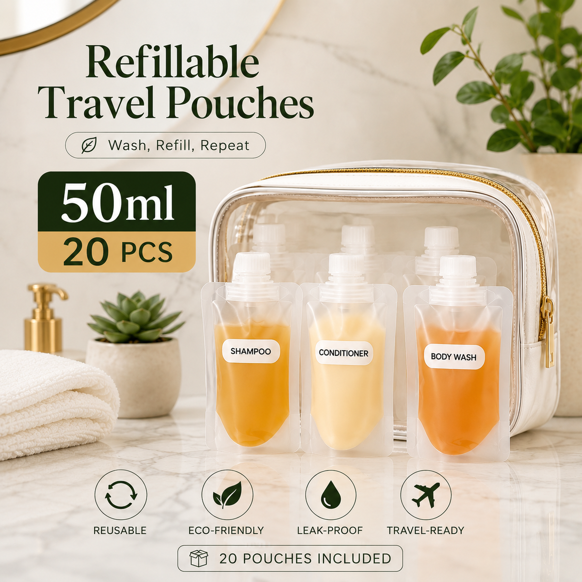 PourMate – Reusable Travel Liquid Containers