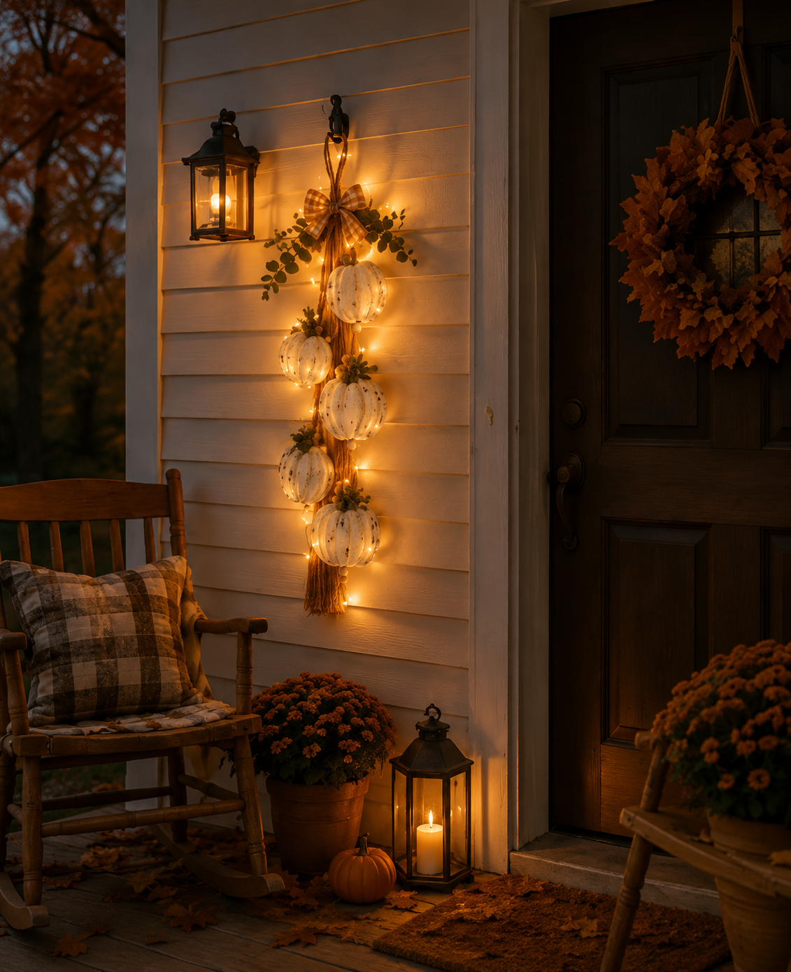 PumpkinCrest – 5-Pumpkin Fall Door Décor