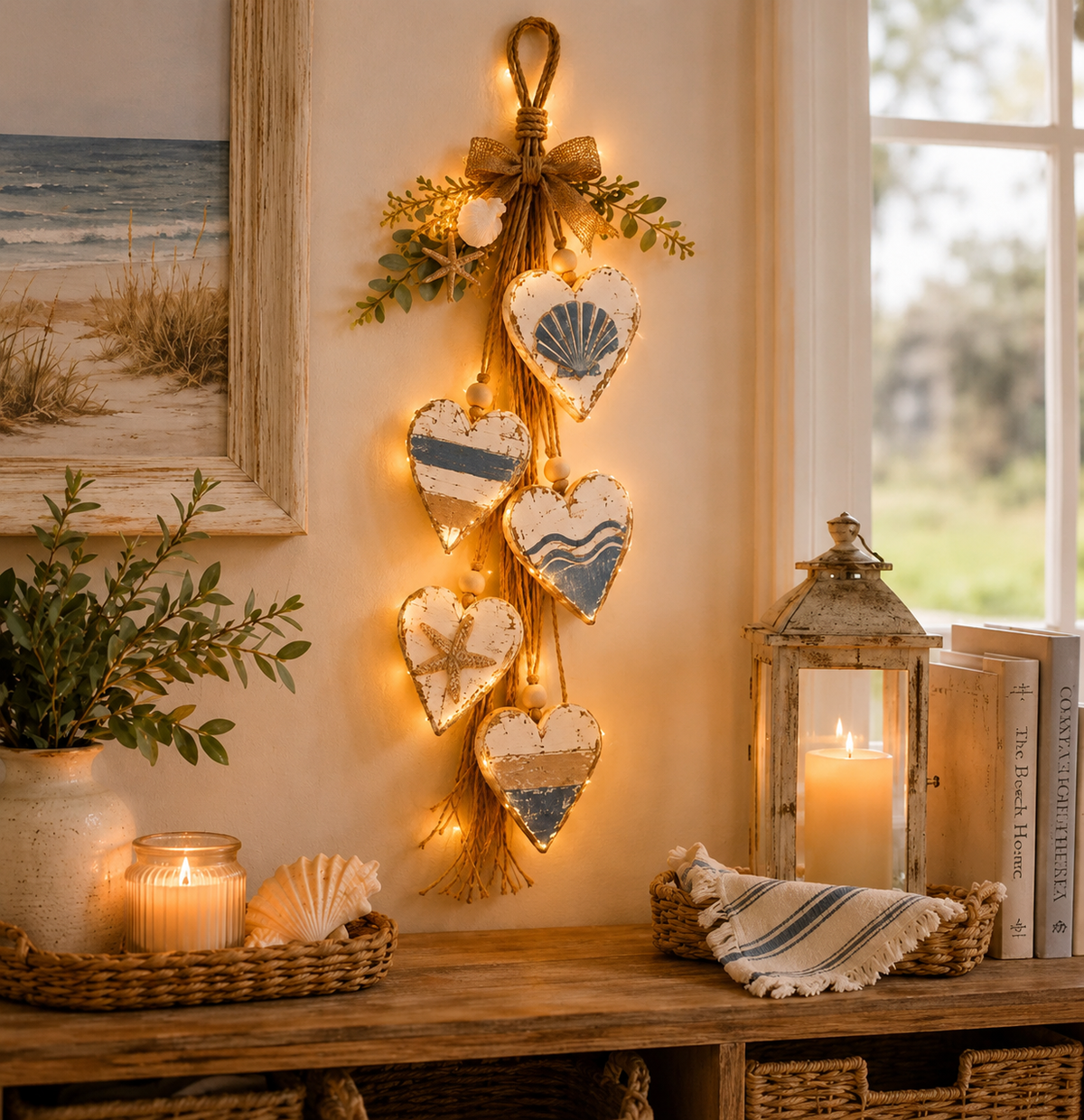 HeartHaven – Rustic Hanging Heart Wall Decor