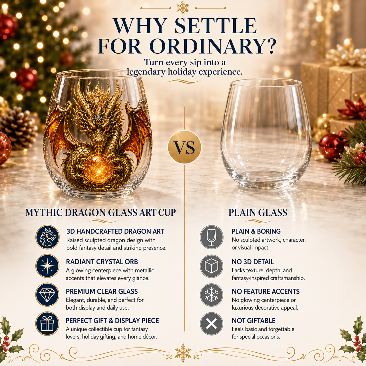 DragonRealm – Fantasy Dragon Whiskey & Cocktail Glass