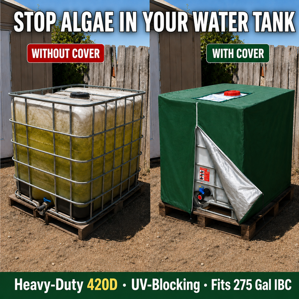 TankDefender – Heavy-Duty Outdoor Water Tank Cover