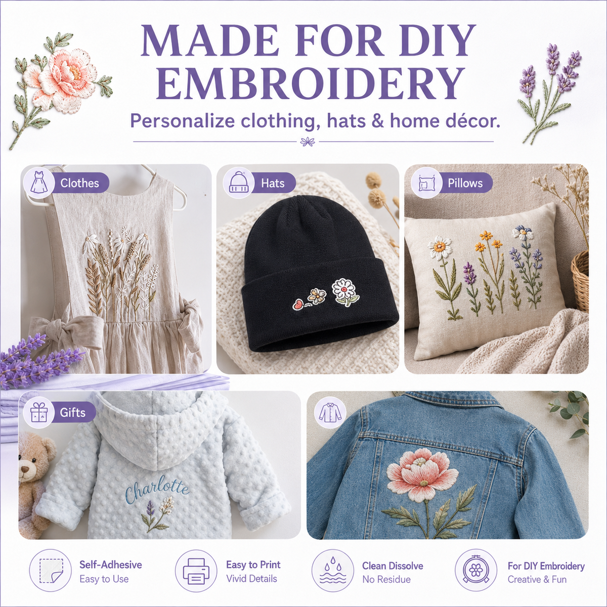StitchEase – Printable Water-Soluble Embroidery Stabilizer
