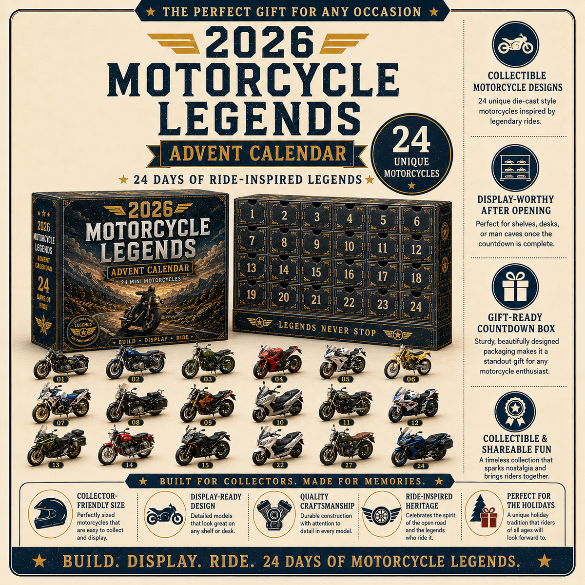 MotoLegacy – 24 Legendary Rides Christmas Countdown