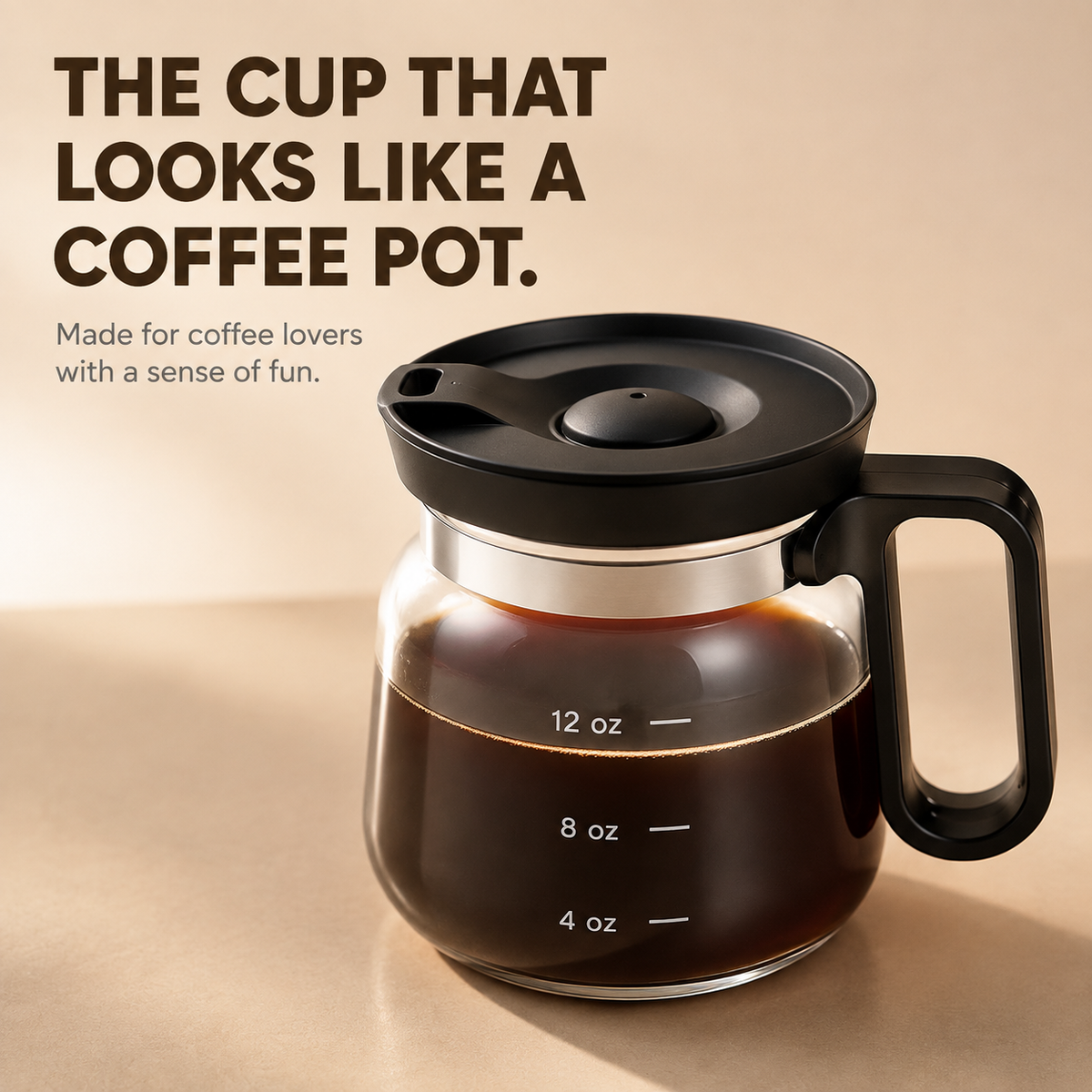 CaféPot – Unique Glass Coffee Mug
