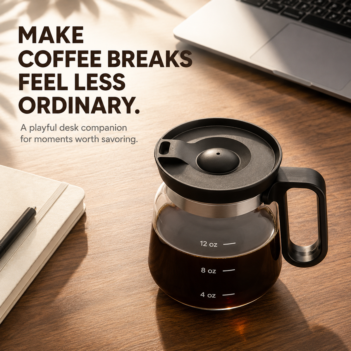 CaféPot – Unique Glass Coffee Mug