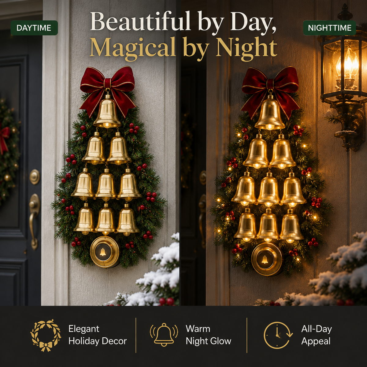BellBliss – Glowing Christmas Cascade Doorbell