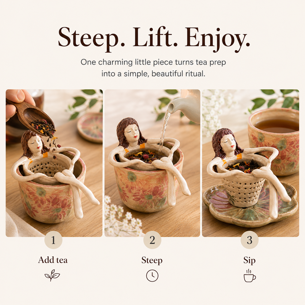 BrewMuse – Artistic Sitting Lady Tea Infuser