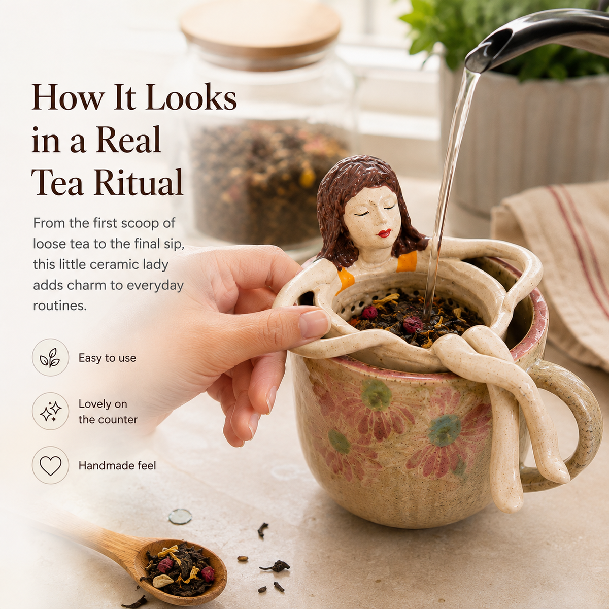 BrewMuse – Artistic Sitting Lady Tea Infuser