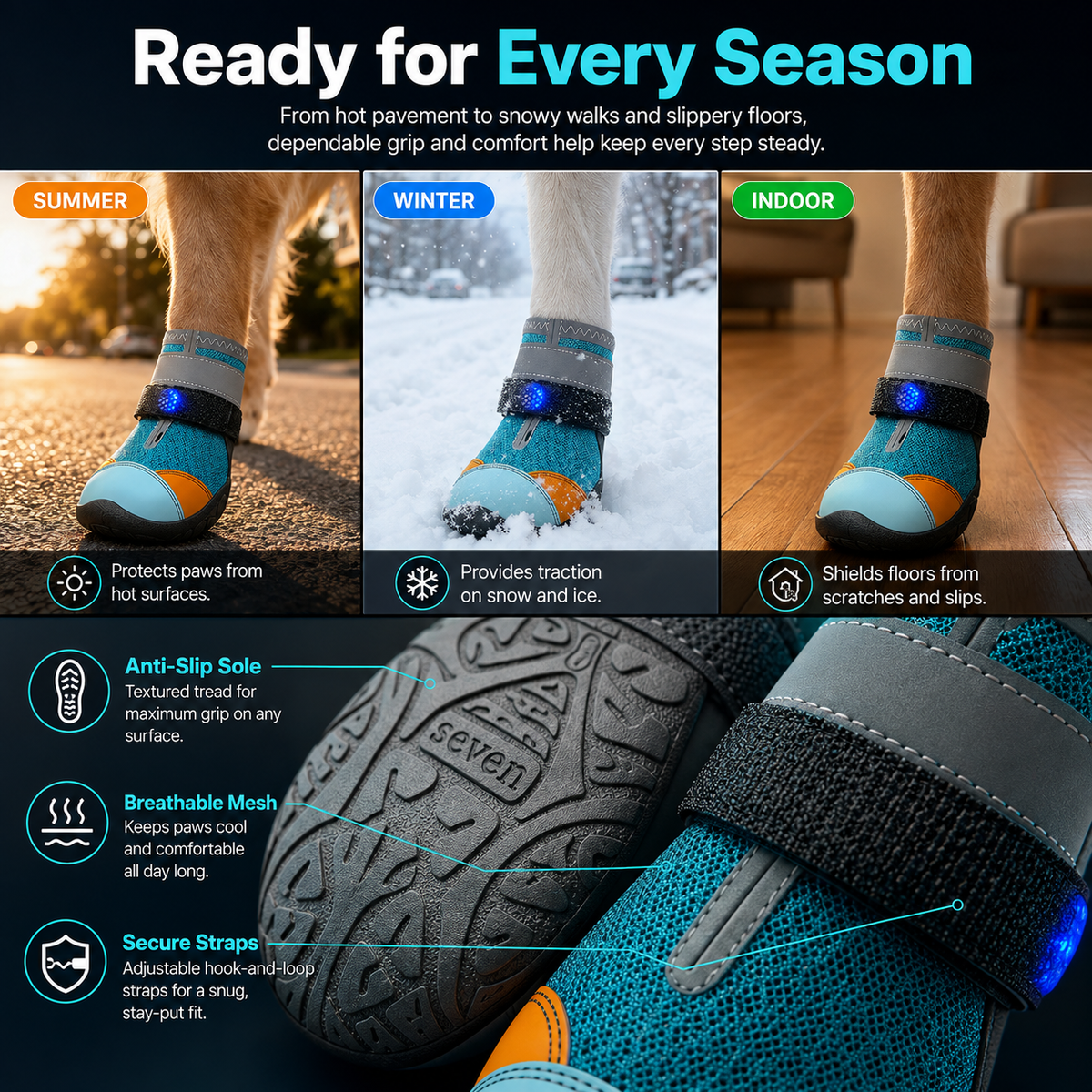 PawGlow – LED Comfort Dog Boots