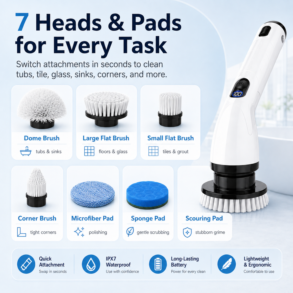 SpinVanta – 7-In-1 Electric Spin Scrubber
