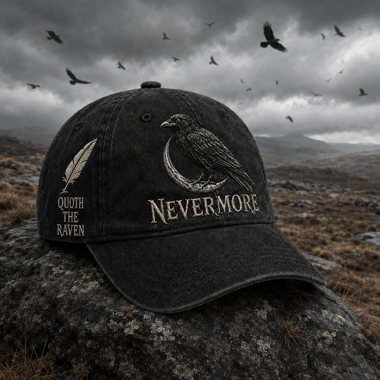 RavenMyst – Gothic Bird Lover Baseball Cap