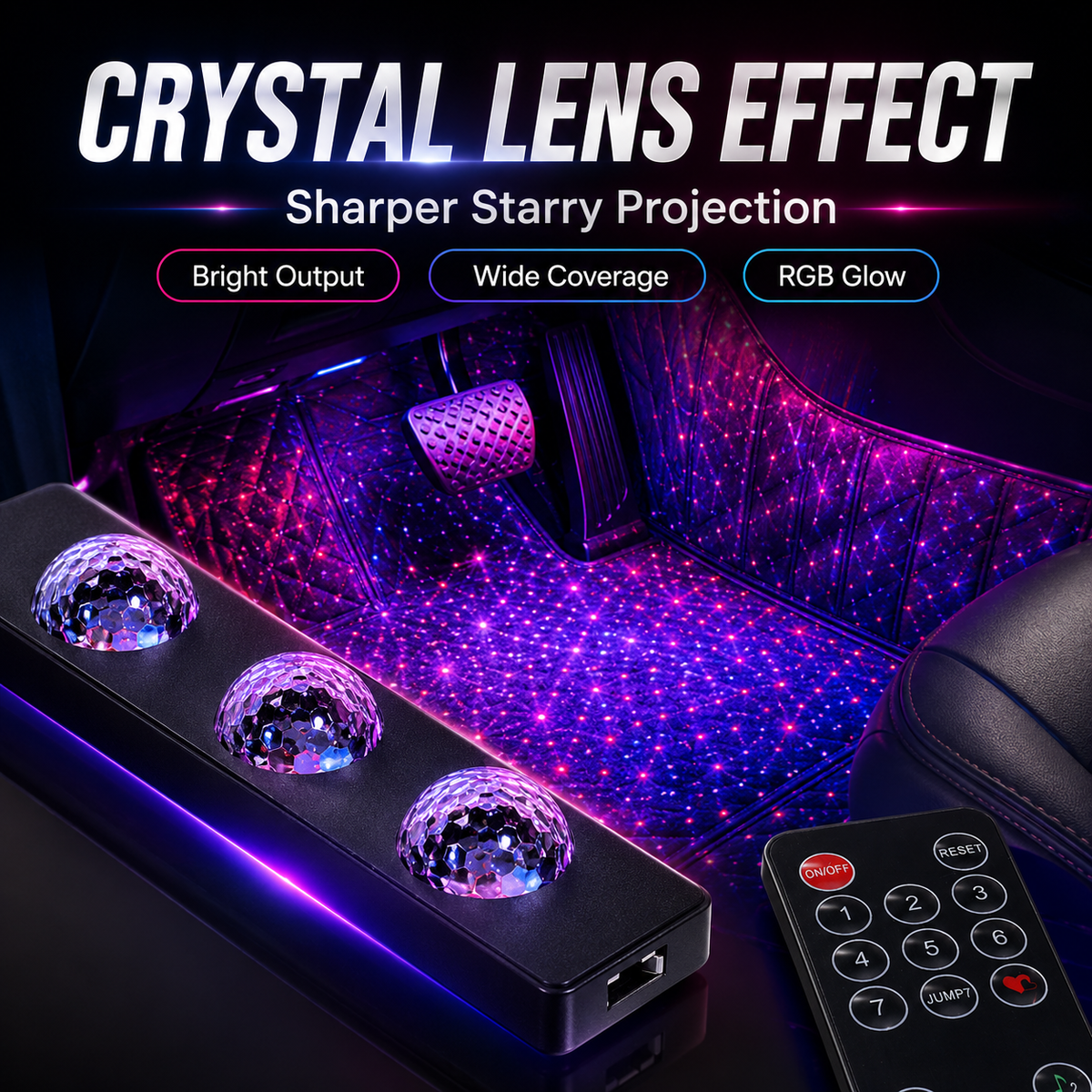 StarAura – 7-Color Car Interior Lighting Kit