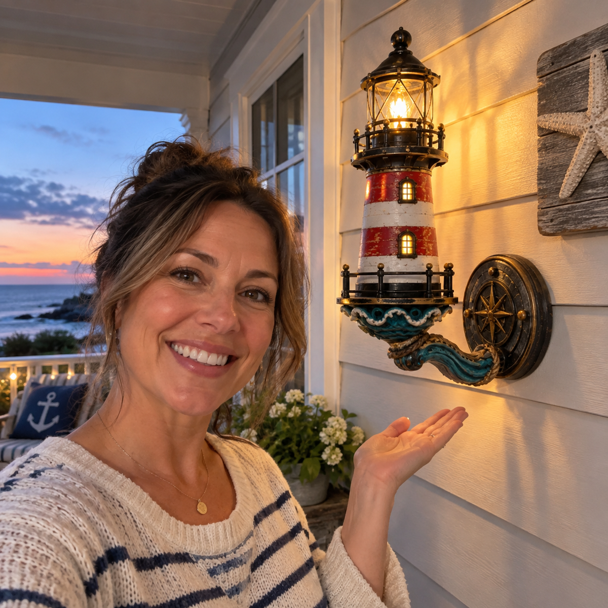 HarborLume – Vintage Coastal Lighthouse Wall Light