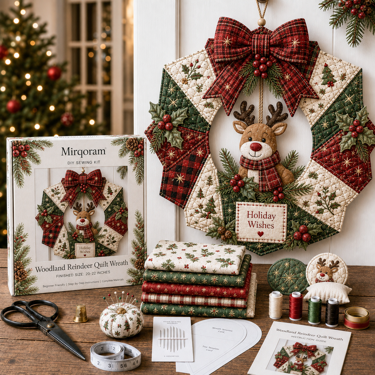 ChristmasCraft – Festive Fabric Wreath Making Kit