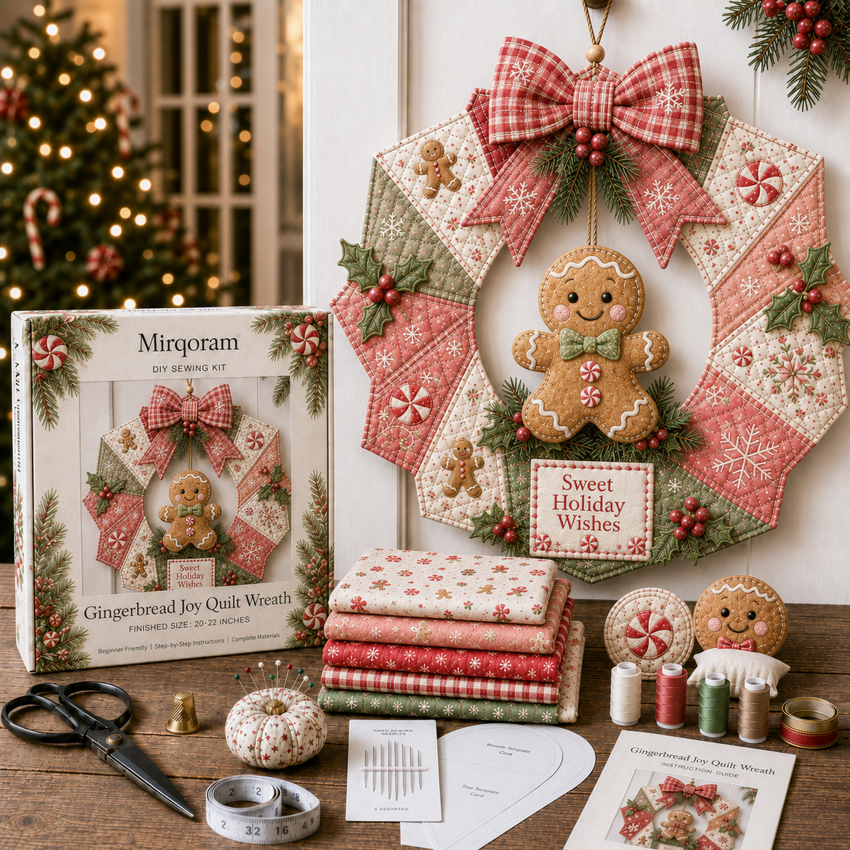 ChristmasCraft – Festive Fabric Wreath Making Kit
