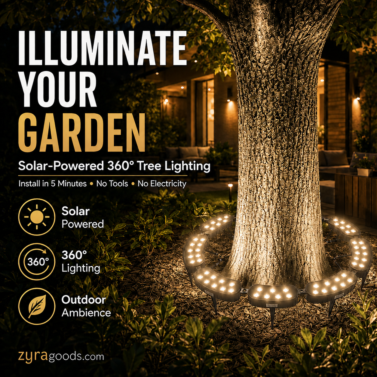 GardenHalo – LED Tree & Column Landscape Light