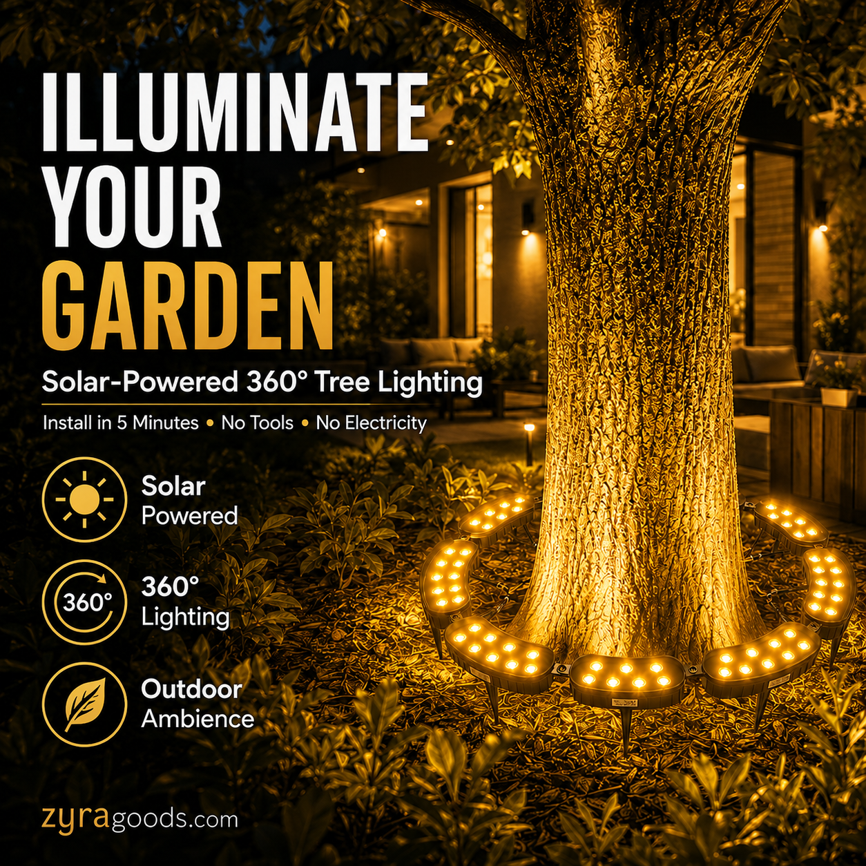 GardenHalo – LED Tree & Column Landscape Light