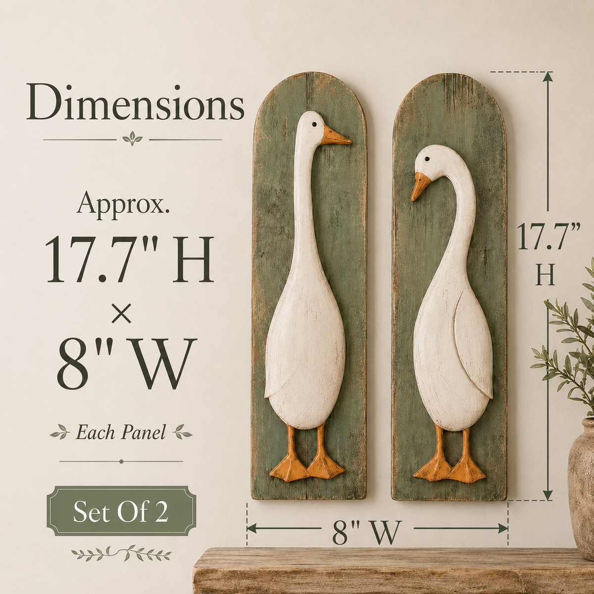 HeritageFlock – Rustic Vintage Goose Wall Art