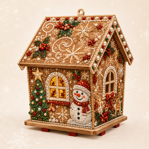 MerryCottage – Sparkling Christmas Diamond Art House