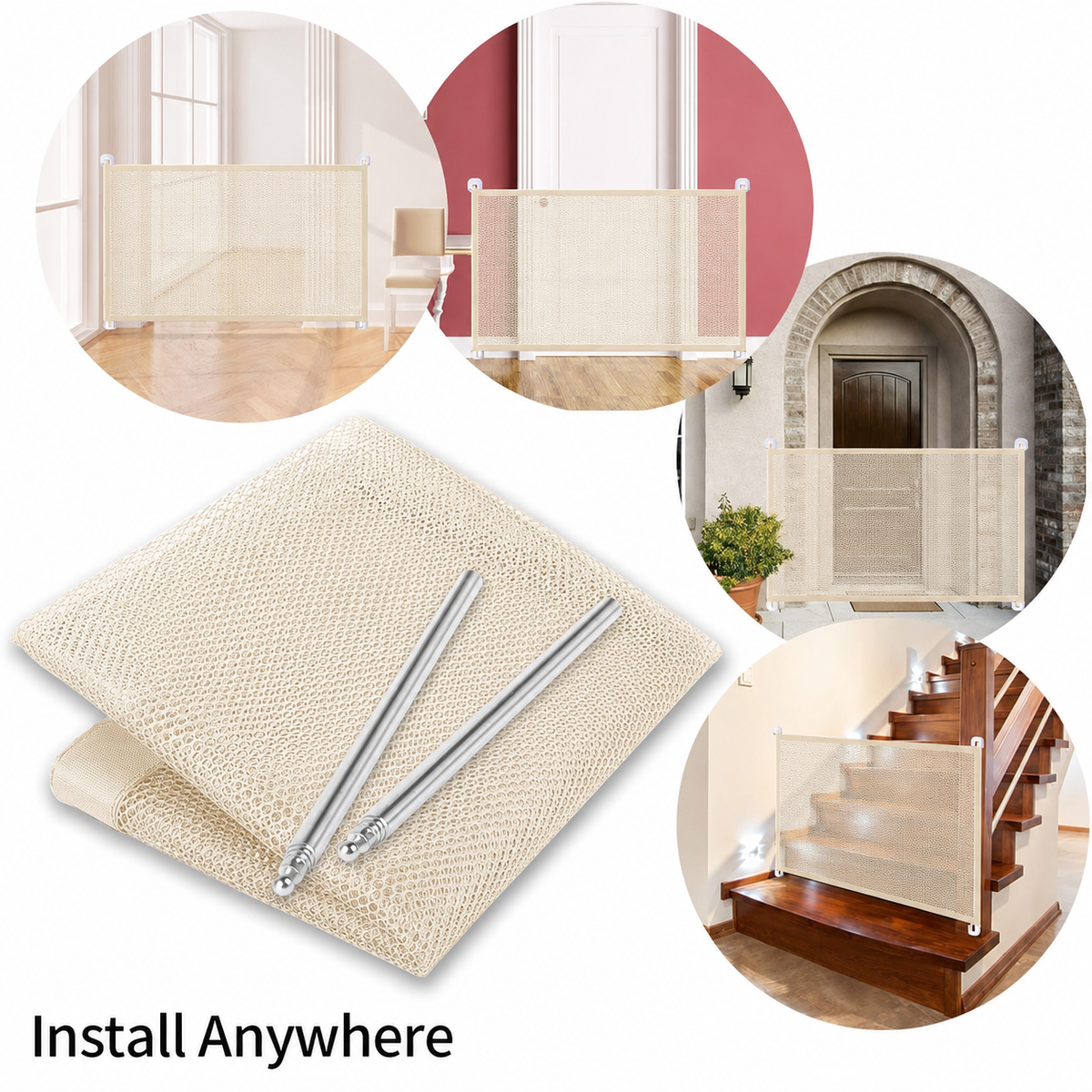 PawBarrier – Lightweight Woven Pet Safety Gate