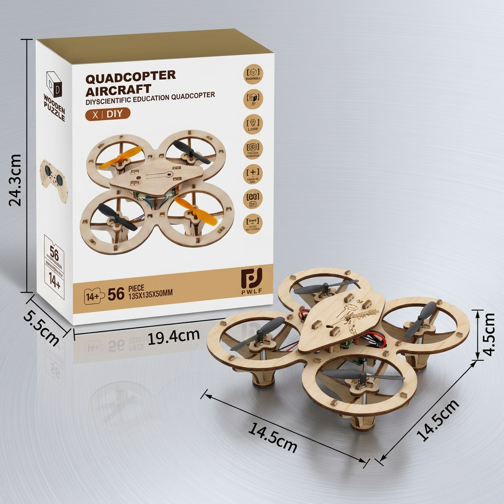 FlightCraft – Wooden RC Quadcopter DIY Kit
