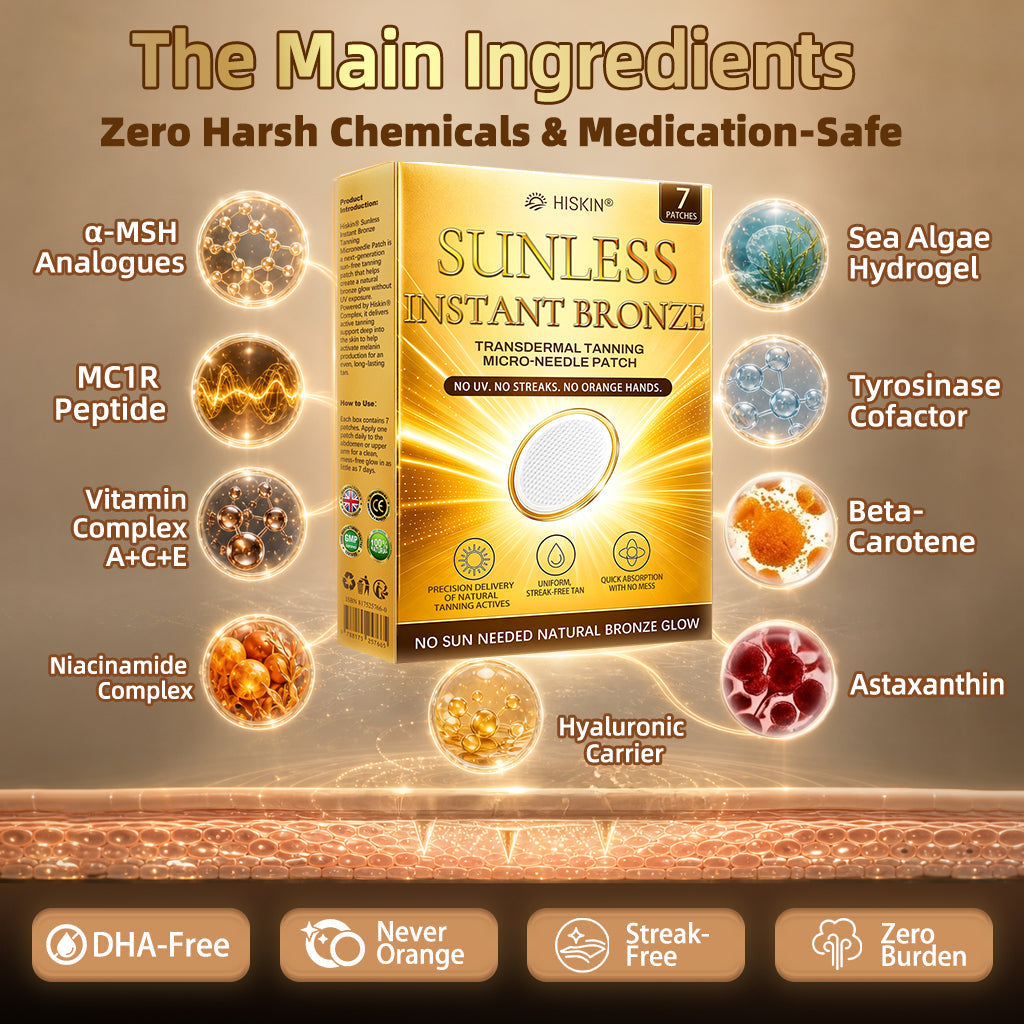 ☀️𝐒𝐮𝐧𝐥𝐞𝐬𝐬 𝐈𝐧𝐬𝐭𝐚𝐧𝐭 𝐁𝐫𝐨𝐧𝐳𝐞 𝐓𝐚𝐧𝐧𝐢𝐧𝐠 𝐌𝐢𝐜𝐫𝐨𝐧𝐞𝐞𝐝𝐥𝐞 𝐏𝐚𝐭𝐜𝐡 🇬🇧  (𝐉𝐮𝐬𝐭 𝐨𝐧𝐜𝐞 𝐚 𝐝𝐚𝐲) 𝐕𝐢𝐬𝐢𝐛𝐥𝐞 𝐁𝐫𝐨𝐧𝐳𝐞 𝐆𝐥𝐨𝐰 𝐢𝐧 𝟕 𝐃𝐚𝐲𝐬 ✅ 𝐍𝐨 𝐔𝐕, 𝐍𝐨 𝐎𝐫𝐚𝐧𝐠𝐞, 𝐍𝐨 𝐒𝐭𝐫𝐞𝐚𝐤𝐬, 𝐍𝐨 𝐃𝐇𝐀, 𝐍𝐨 𝐌𝐞𝐬𝐬.