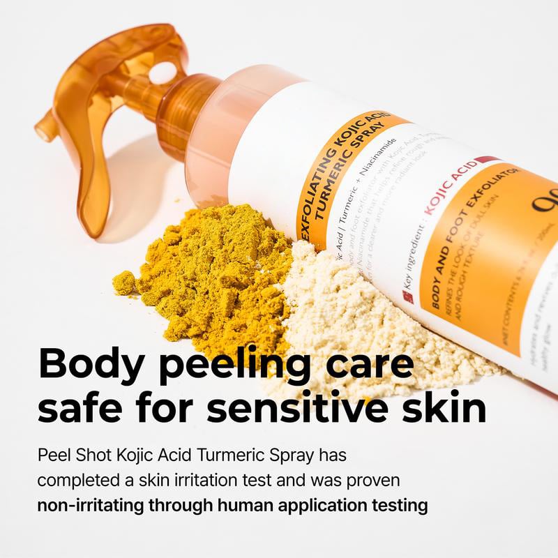 GlowPeel – Keratin Care Kojic Acid Turmeric Body Peeling Spray