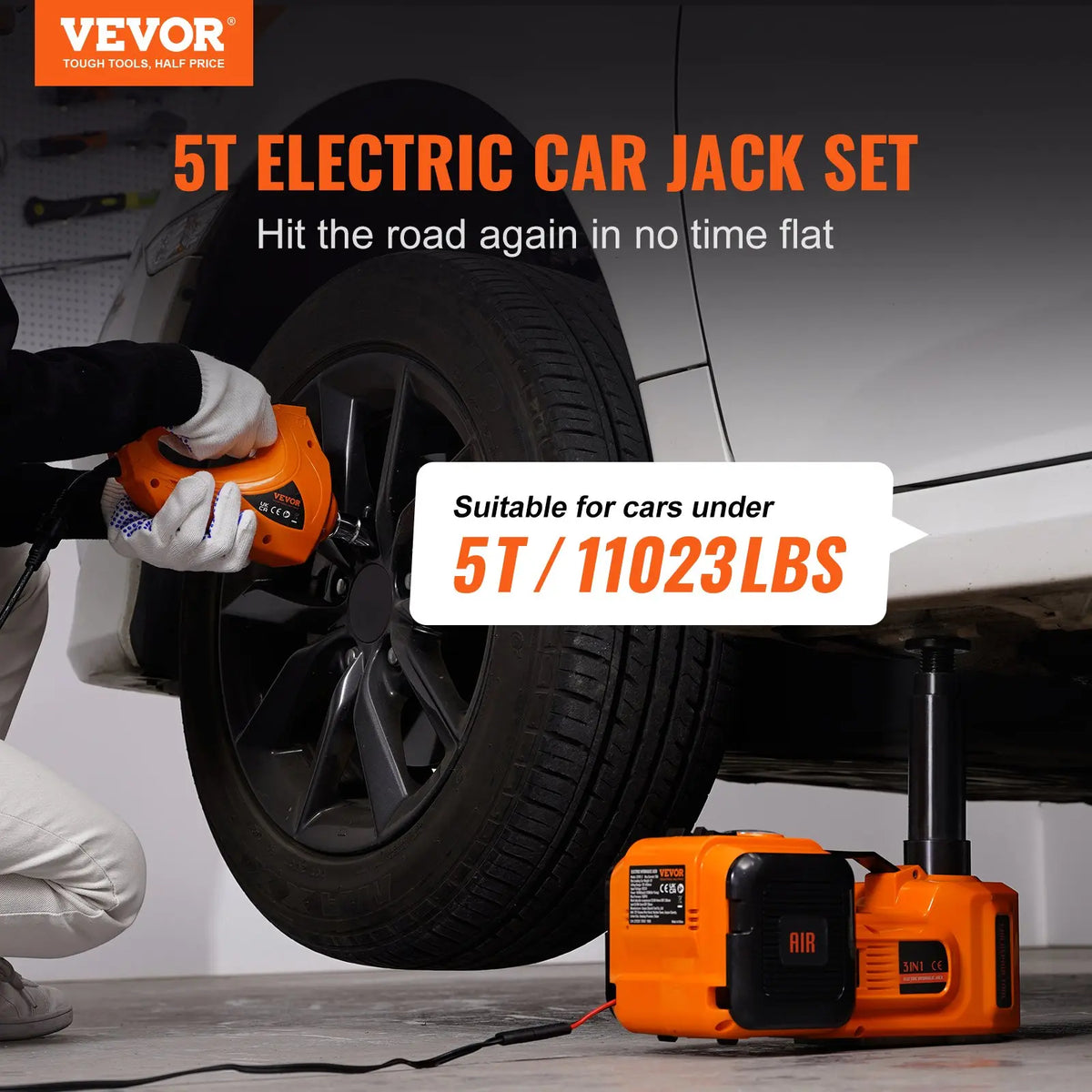 PowerLift – 5 Ton Electric Car Jack Kit